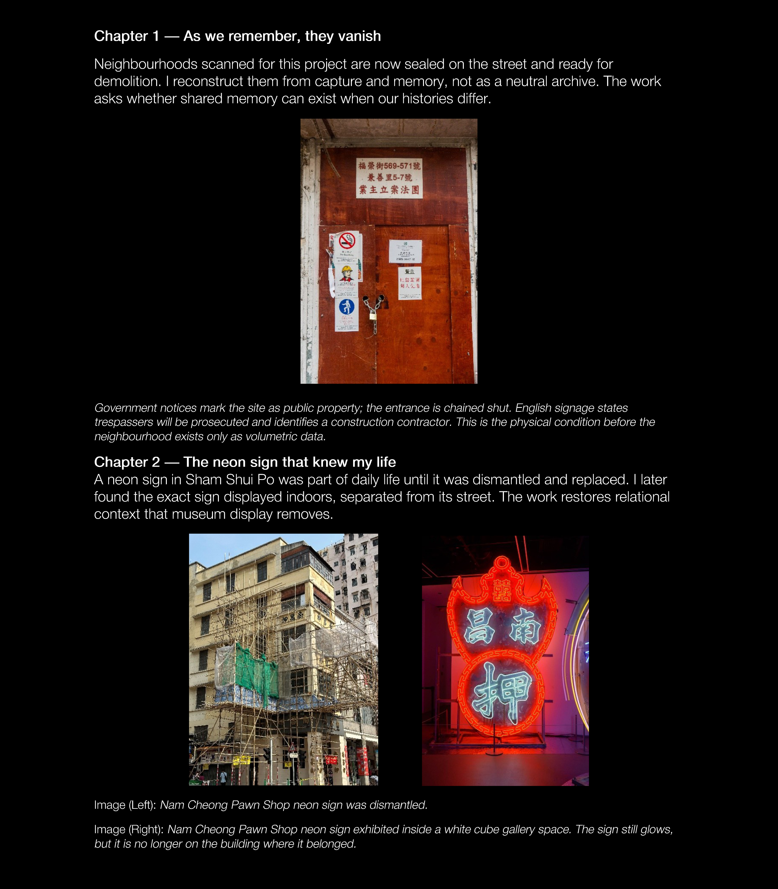 Generated Memories description